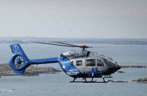 Medflight helicopter in flight